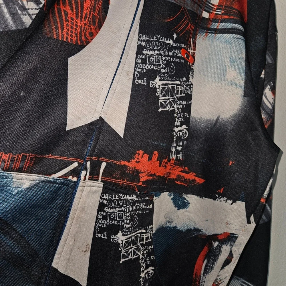Oakley Graphic‎ Abstract Art Print Full Zip Hoodie - Picture 3 of 8
